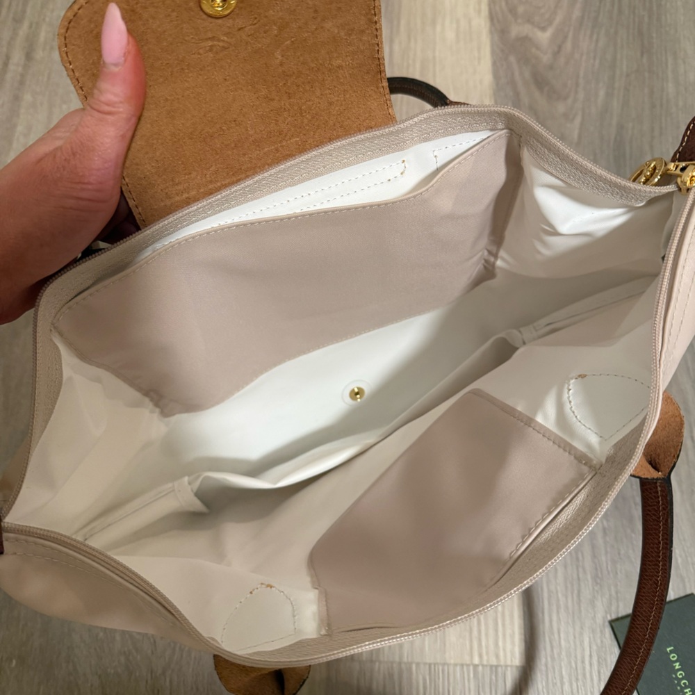 Longchamp- Le Pliage Original Medium Nylon Tote Bag in Paper - Picture 5 of 6